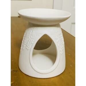 Mainstays Tealight Ceramic Wax Warmer White Matte Home Fragrance